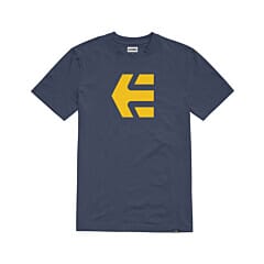 Etnies Icon Short Sleeve T-Shirt in Navy/Gold