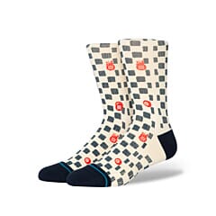 Stance Lucky Unlucky Crew Socks in Off White