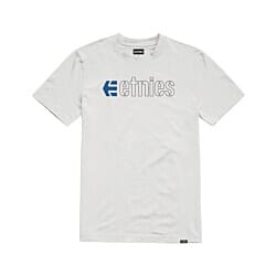 Etnies Ecorp Short Sleeve T-Shirt in White/Blue/Black