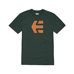 Etnies Icon Short Sleeve T-Shirt in Green/Orange