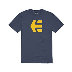 Etnies Icon Short Sleeve T-Shirt in Navy/Gold