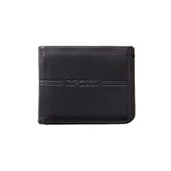 Rip Curl Brand Stripe RFID 2 In 1 Leather Wallet in Black