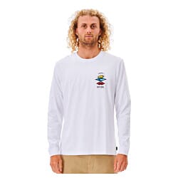 Rip Curl Search Icon Long Sleeve T-Shirt in White
