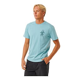 Rip Curl Search Icon Short Sleeve T-Shirt in Dusty Blue