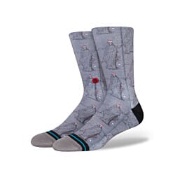 Stance Happy Holideath Christmas Crew Socks in Grey