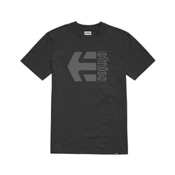 Etnies Corp Combo Short Sleeve T-Shirt in Black/Charcoal