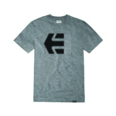 Etnies Corp Combo Short Sleeve T-Shirt in Grey/Black/White