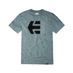 Etnies Corp Combo Short Sleeve T-Shirt in Grey/Black/White