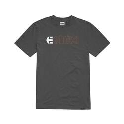 Etnies Ecorp Short Sleeve T-Shirt in Dark Grey/White