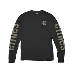 Etnies Icon Long Sleeve T-Shirt in Black/Olive 