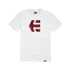 Etnies Icon Print Short Sleeve T-Shirt in White/Red