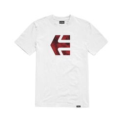 Etnies Icon Print Short Sleeve T-Shirt in White/Red