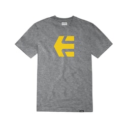 Etnies Icon Short Sleeve T-Shirt in Grey/Yellow 
