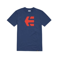 Etnies Icon Short Sleeve T-Shirt in Navy/Red 