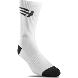 Etnies Joslin Crew Socks in White/Black