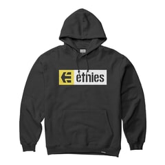 Etnies New Box Pullover Hoody in Black/Yellow/White