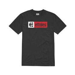 Etnies New Box Short Sleeve T-Shirt in Black/Red/White