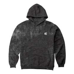 Etnies Team Embroidery Wash Pullover Hoody in Grey/Black