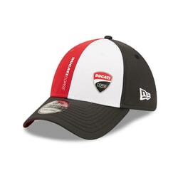 New Era Ducati Corse Contrast 39THIRTY Curved Peak Cap in Blk/Fdr/Whi