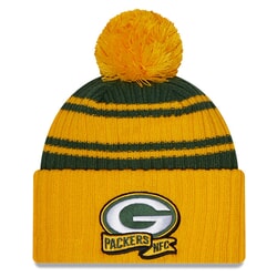 New Era Green Bay Packers Sideline Sport Knit Bobble Hat