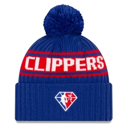New Era Los Angeles Clippers NBA Draft Knit Bobble Hat in Offical Team Colour