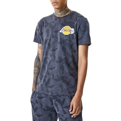 New Era Los Angeles Lakers Geometric Camo Short Sleeve T-Shirt in Graphite