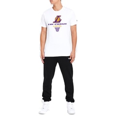 New Era Los Angeles Lakers NBA Bold Short Sleeve T-Shirt in Optic White