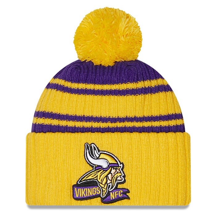 New Era Minnesota Vikings Sideline Sport Knit Bobble Hat
