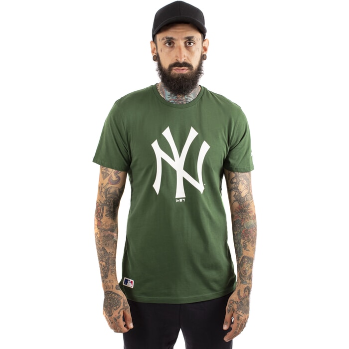New Era New York Yankees oversize stripe t-shirt in green