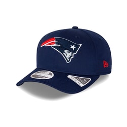 New Era New England Patriots Team Colour 9FIFTY Stretch Scap Curved Peak Cap in Navy