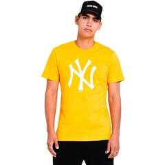 New Era New York Yankees MLB Seasonal Team Logo Short Sleeve T-Shirt in A Gold