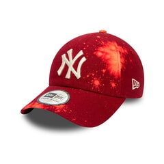 New Era New York Yankees Wash Canvas Casual Classic 9TWENTY Curved Peak Cap in Hot Red