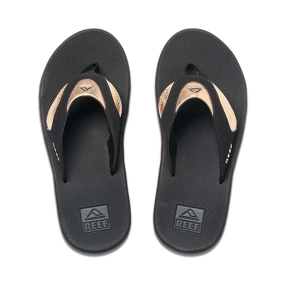 reef rose gold flip flops