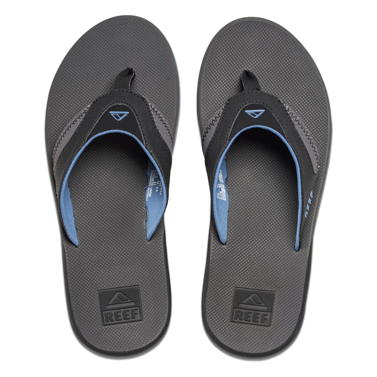 Reef Fanning Sandals in Grey Light Blue