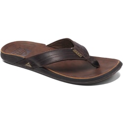 Reef J-Bay III Leather Sandals in Dark Brown/Dark Brown