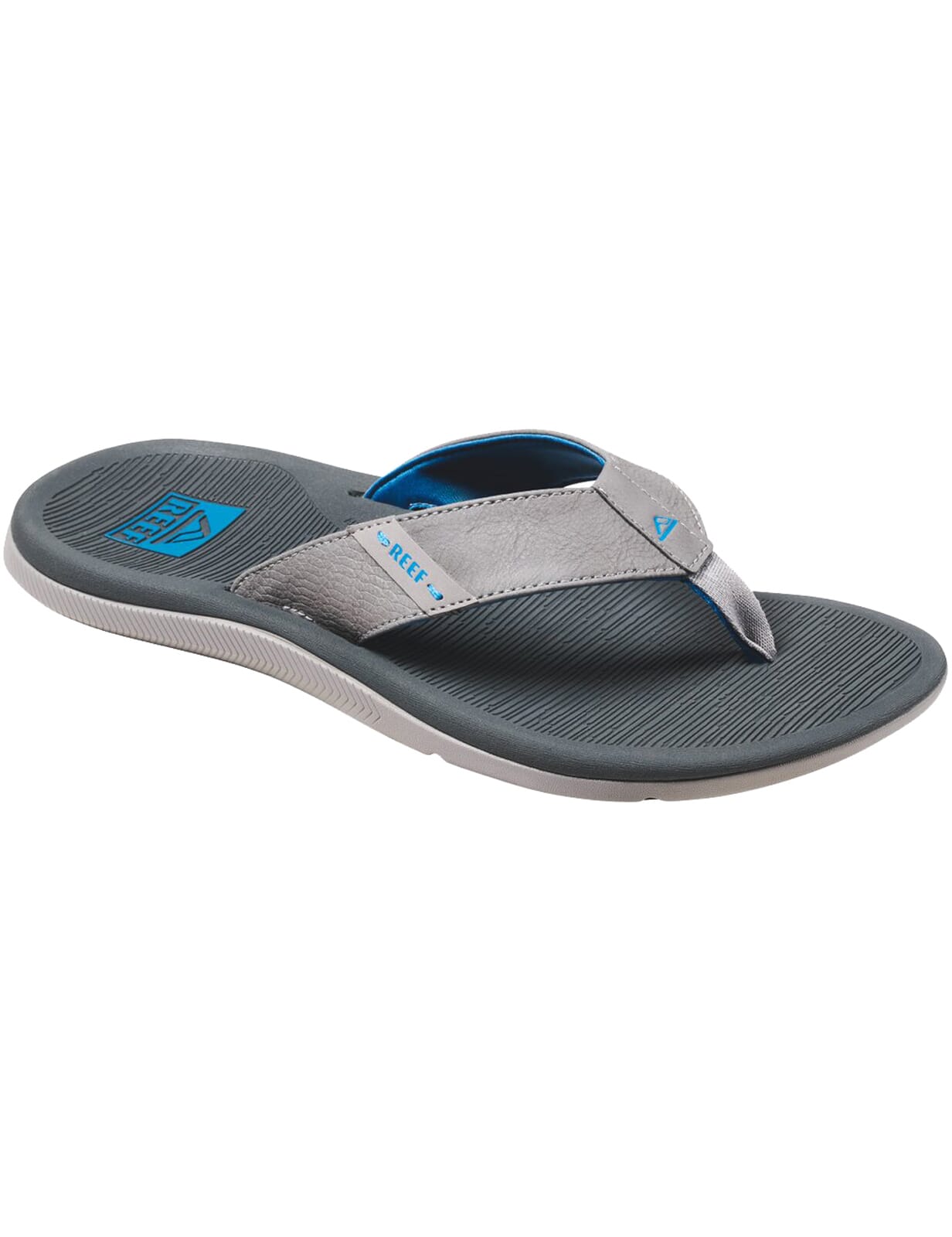 mens blue reef flip flops