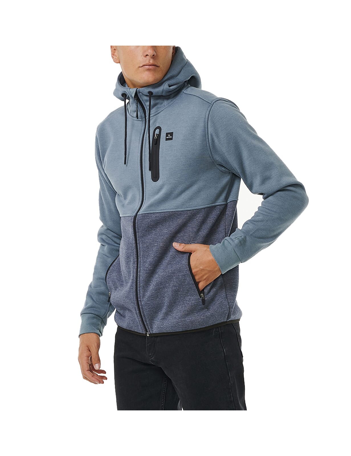 Rip Curl Anti Series Departed Full Zip Fleece Mineral Blue