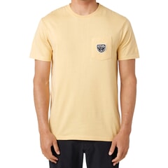 Rip Curl Badge Short Sleeve T-Shirt in Washed Yellow for men