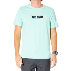 Rip Curl Big Mumma Icon Short Sleeve T-Shirt in Washed Aqua