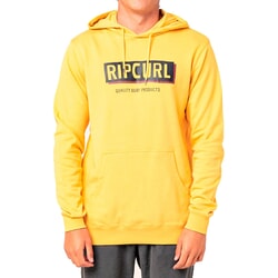 Rip Curl Boxed Hooded Pop Over Pullover Hoody in Mustard