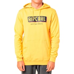 Rip Curl Boxed Hooded Pop Over Pullover Hoody in Mustard