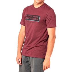Rip Curl Boxed Short Sleeve T-Shirt in Maroon Marle