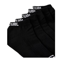 Rip Curl Brand Ankle Sock 5-Pk Crew Socks in Black