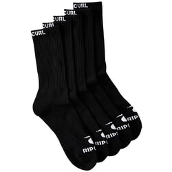 Rip Curl Brand Crew Sock 5-Pk Crew Socks in Black