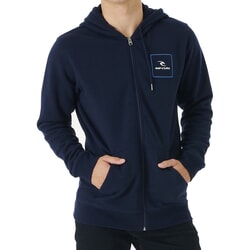 Rip Curl Corp Icon Zipped Hoody in Navy