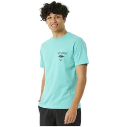 Rip Curl Fade Out Icon Short Sleeve T-Shirt in Aqua