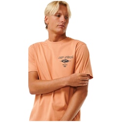 Rip Curl Fade Out Icon Short Sleeve T-Shirt in Clay