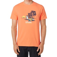 Rip Curl Framed Short Sleeve T-Shirt in Peach for men