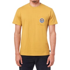 Rip Curl Horizon Badge Short Sleeve T-Shirt in Mustard