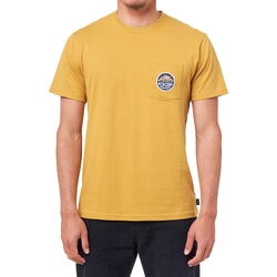 Rip Curl Horizon Badge Short Sleeve T-Shirt in Mustard